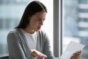 Woman with denied visa